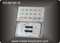 Tastiera industriale del metallo dell'anti vandalo, chiavi eccellenti di dimensione della tastiera di prova del vandalo 15
