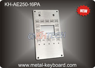 Chiavi industriali personalizzabili della tastiera 16 del chiosco di acciaio inossidabile della tastiera IP65 di acciaio inossidabile