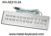 SUS304 ha spazzolato le chiavi impermeabili della tastiera di computer IP65 24 innaffia la tastiera resistente