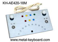 Le chiavi industriali della tastiera 18 del metallo del pannello del metallo della prova di vandalismo con USB/PS2 collegano