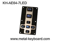 Tastiera/tastiera impermeabili retroilluminate del chiosco del metallo di chiavi della gomma 7 del silicio con il supporto del pannello del metallo