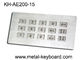 15 Keys Stainless steel Metal Kiosk Keyboard Customizable Numeric Keypad  By 3 x 5 Layout
