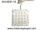 Anti - vandal Metal Kiosk Keyboard  IP65 , 16 key weatherproof keypad