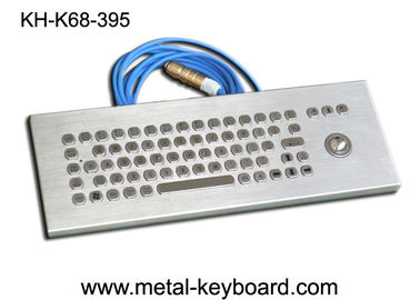 Desktop Stainless steel Ruggedized Keyboard with Laser Trackball