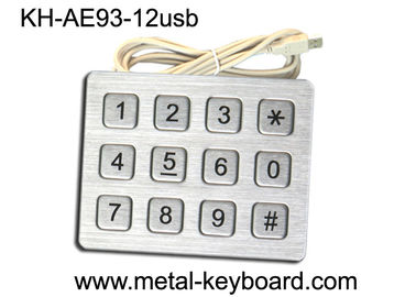 Acciaio inossidabile reso resistente della tastiera del metallo del chiosco 4 numerici x 3 con 12 chiavi