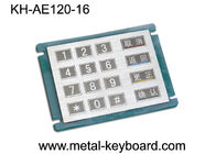 Tastiera numerica del metallo dell'acciaio inossidabile di 16 chiavi 4x4 nella matrice, prova del vandalo