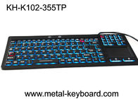 La tastiera industriale 106 del PC dell'interfaccia impermeabile di USB non chiude a chiave rumore con il touchpad