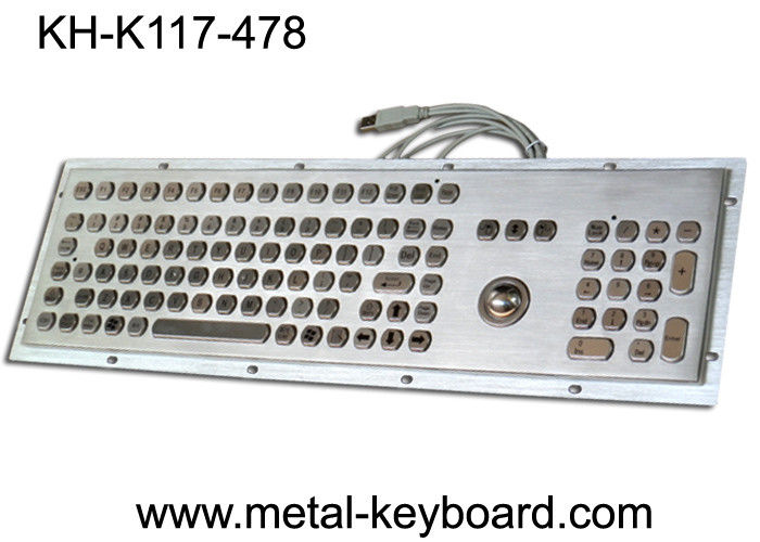 Tastiera di computer industriale dell'acciaio inossidabile con la sfera rotante, tastiera di prova della polvere